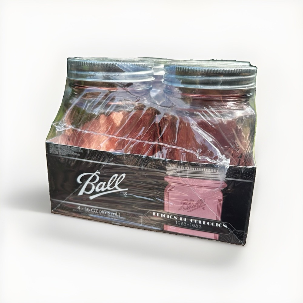 New PINT Rose PINK Ball Jars 2021 Collectors Edition Four Jar Set Sealed